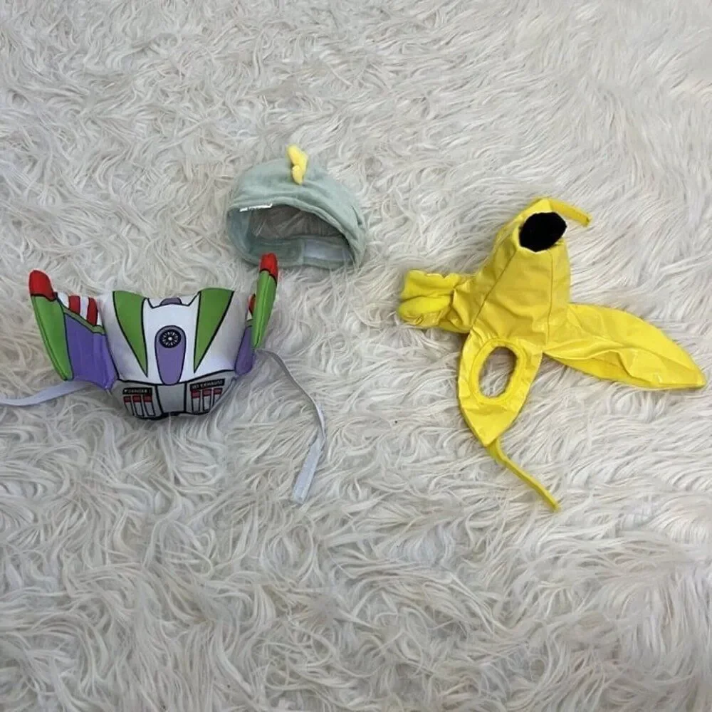 Dog Banana, Dinosaur & Buzz Lightyear Costumes Set Of 3 XS Dog Clothing